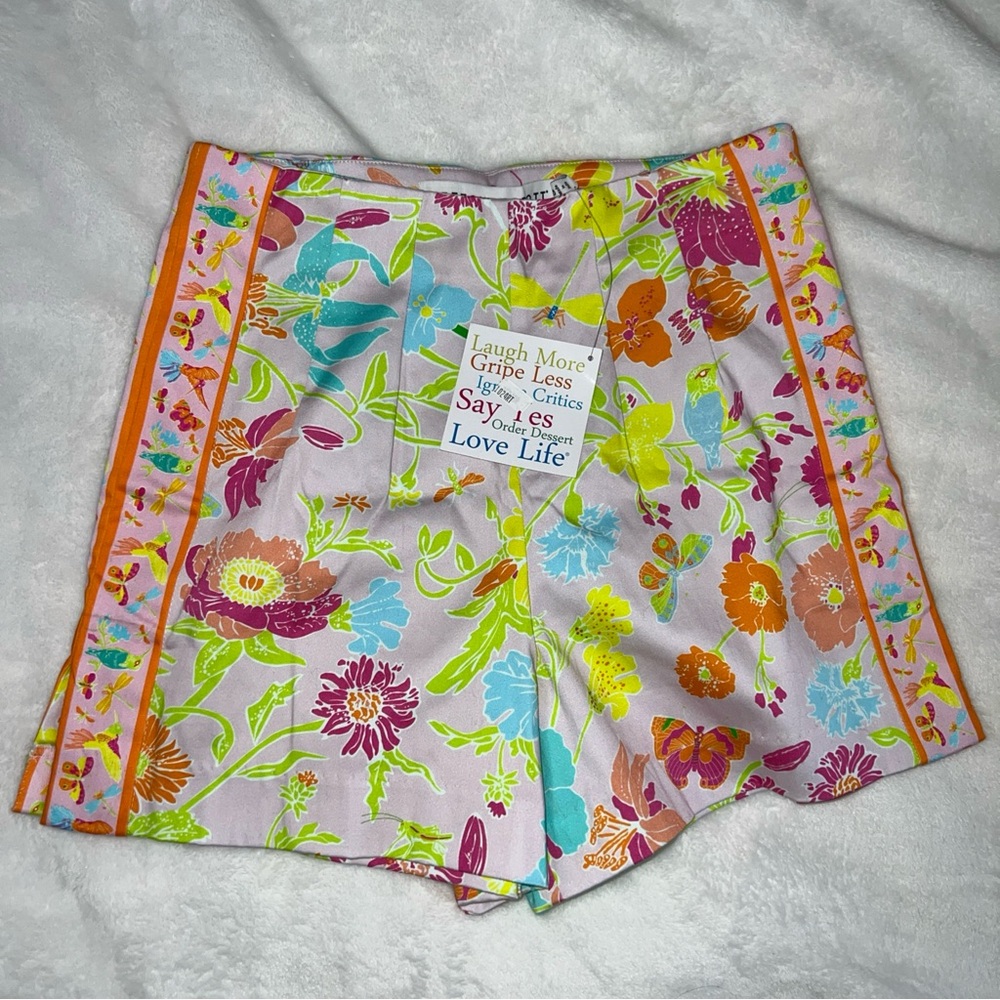 Gretchen Scott Women's Shorty Shorts Bird And Bees Pale Pink S NWT